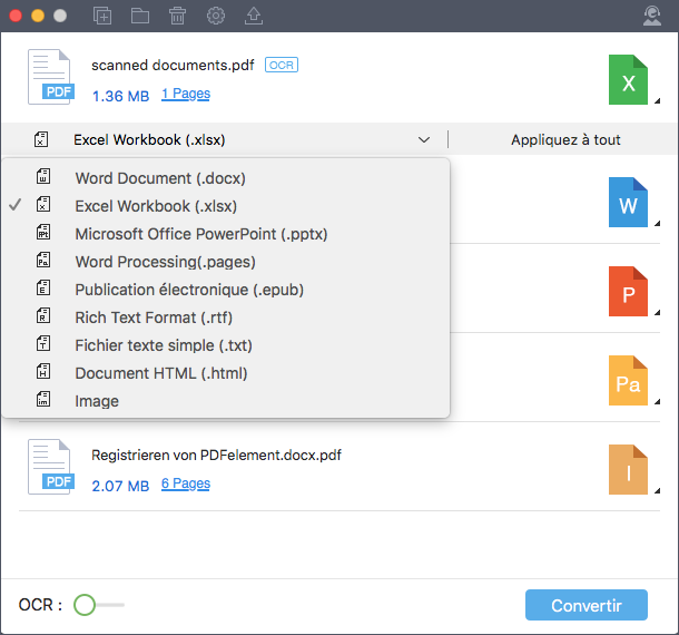 convertisseur ocr pdf à texte mac