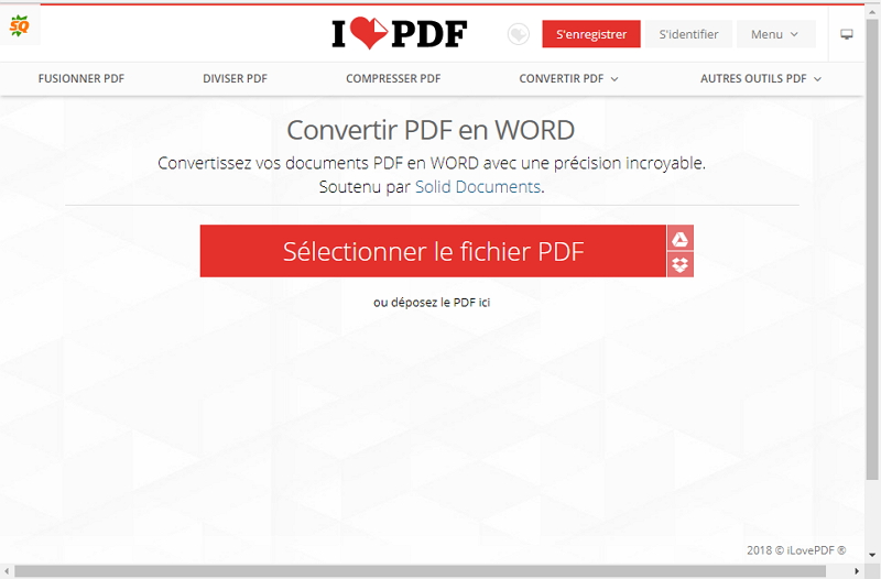convertir PDF à word en ligne