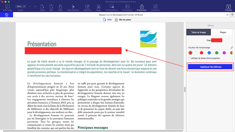 comment biffure pdf sur mac