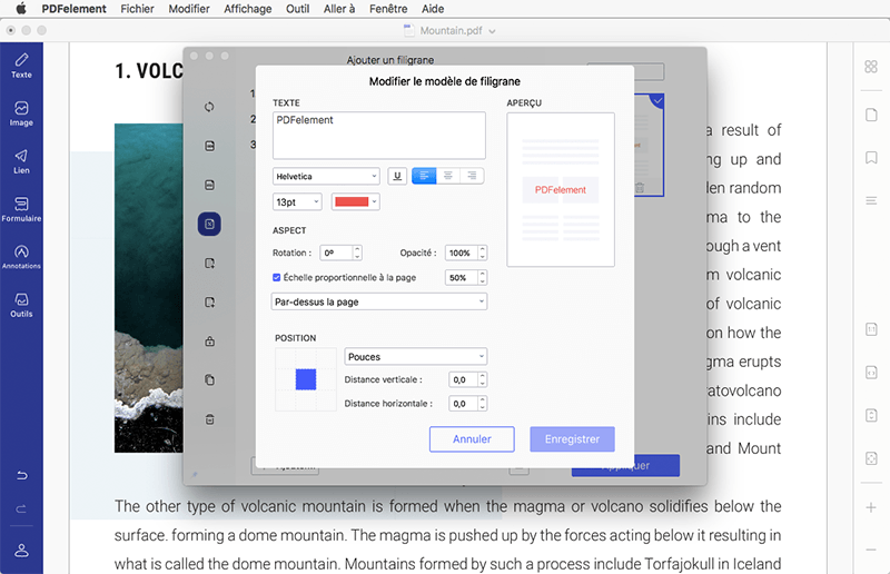 ajouter filigrane sur fichiers pdf sur mac par lots