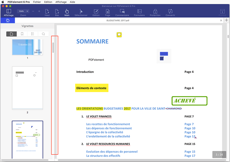 bookmark pane