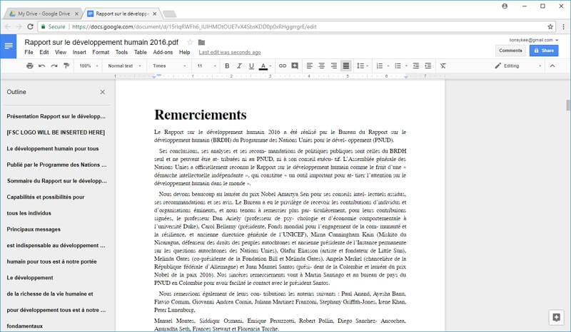 Editar archivo pdf con Google Docs