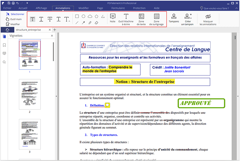 ajouter notes dans pdf