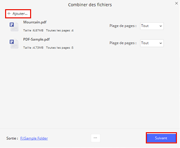 Quatrième étape : séparer et fusionner PDF