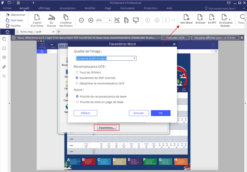 Convertir votre PDF numérisé au format Word