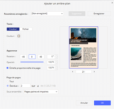 comment ajouter arrière-plan sur pdf