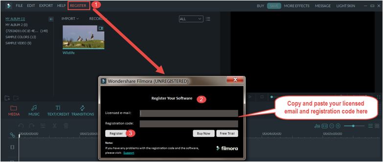 filmora registration key and email 2019