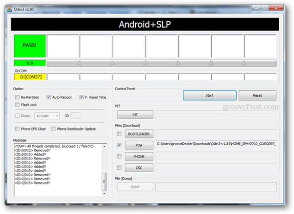 Comment rooter Samsung Galaxy GT-I9000 avec Android 2.3.6 XXJVU Firmware